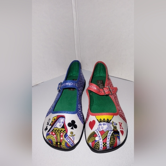 Mary Jane Shoes - Mary Jane Card-Themed Flats - Red, Blue, Green